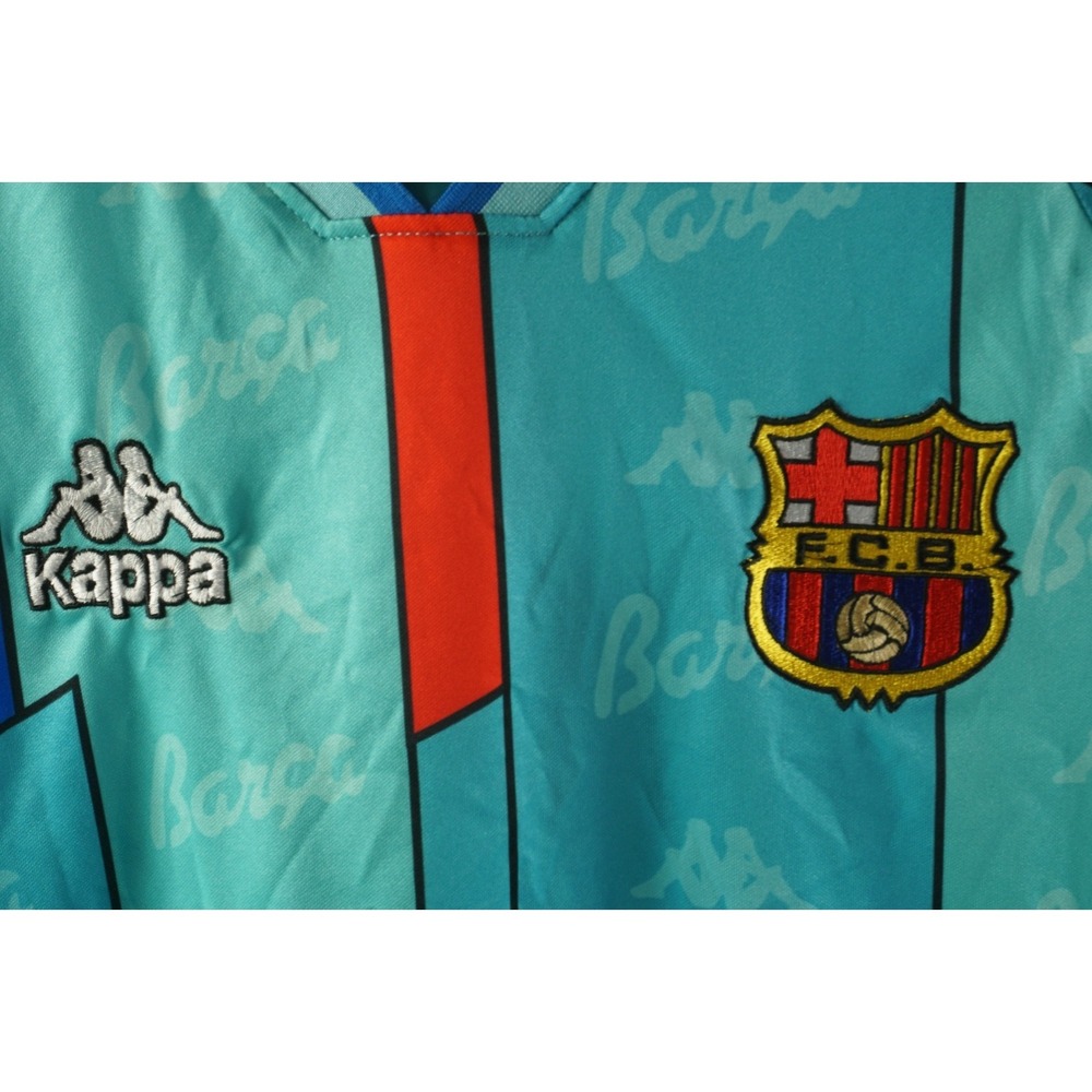 Vintage 90s 1995-1997 Kappa Barcelona FCB Albert Ferrer Soccer Jersey Mens Small - Picture 9 of 16